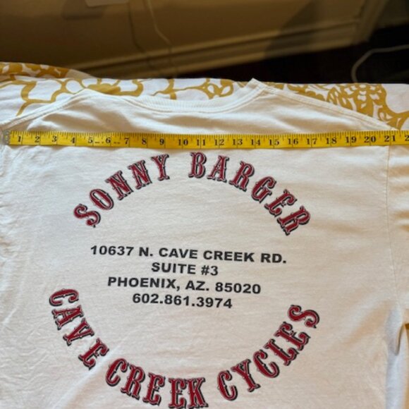 RARE SONNY BARGER CAVE CREEK CYCLE MOTORCYCLE SHOP T-SHIRT SIZE L - Picture 6 of 16